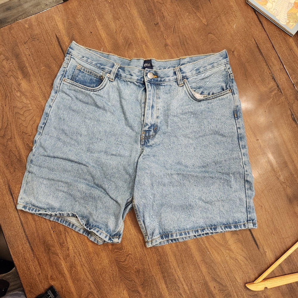 Men's Light Blue Denim Shorts Jorts Basic Editions Sz 38